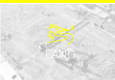 Land icon with an arial view of land background
